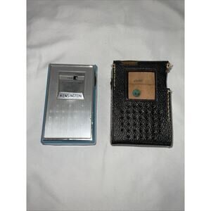 VTG VINTAGE KENSINGTON TRANSISTOR 10 BLUE POCKET RADIO & CASE WORKS